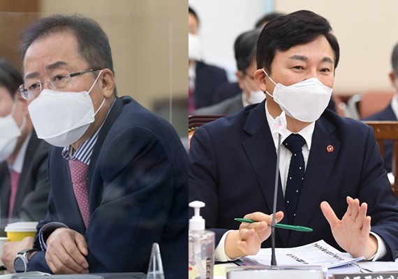 홍준표 의원과 원희룡 지사.