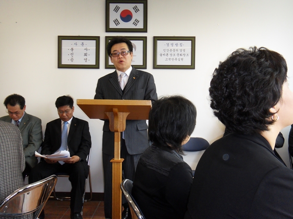 한국관혼상제전통문화연구소 제주지역본부장 안병열 개회사 / 사진 = 김승범 시민기자 