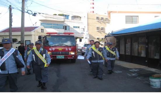 소방통로 확보 훈련